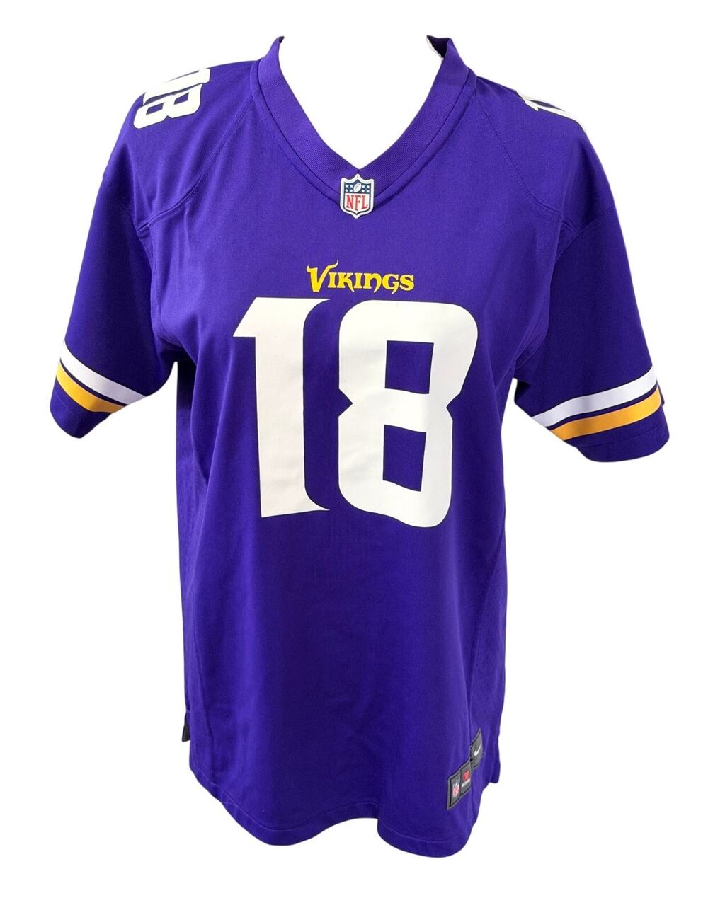 Youth XL Nike Justin Jefferson Purple Minnesota Vikings Game Jersey #18